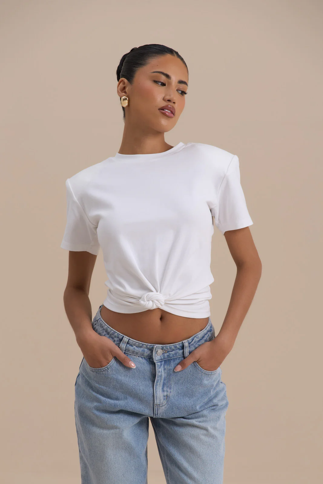 KNOT SO BASIC T-SHIRT | WHITE - Image 3