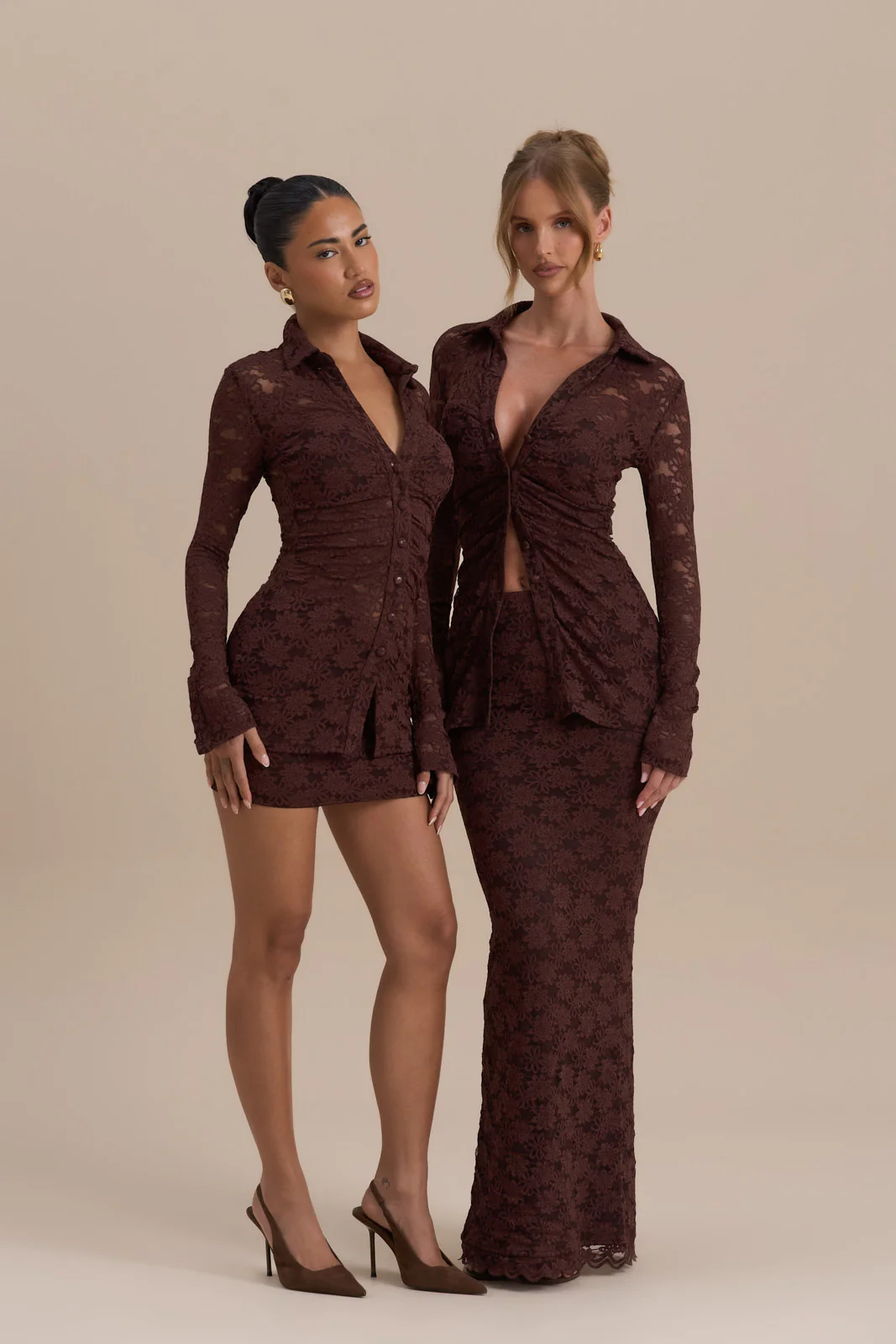 LACIE LONG SLEEVE SHIRT | CHOCOLATE LACE - Image 3