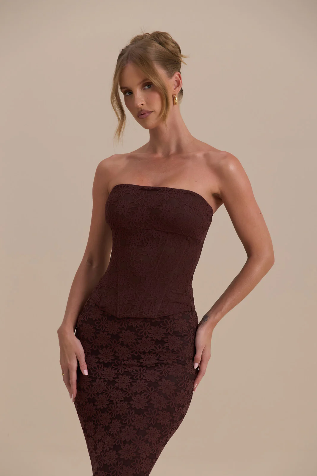 LACIE CORSET TOP | CHOCOLATE LACE - Image 3
