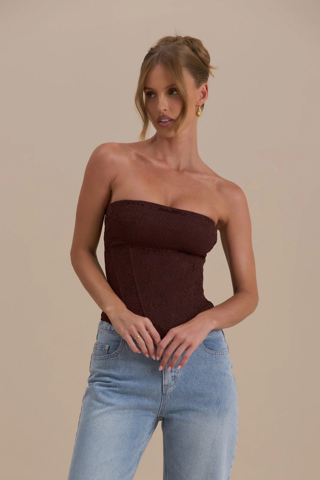 LACIE CORSET TOP | CHOCOLATE LACE - Image 7
