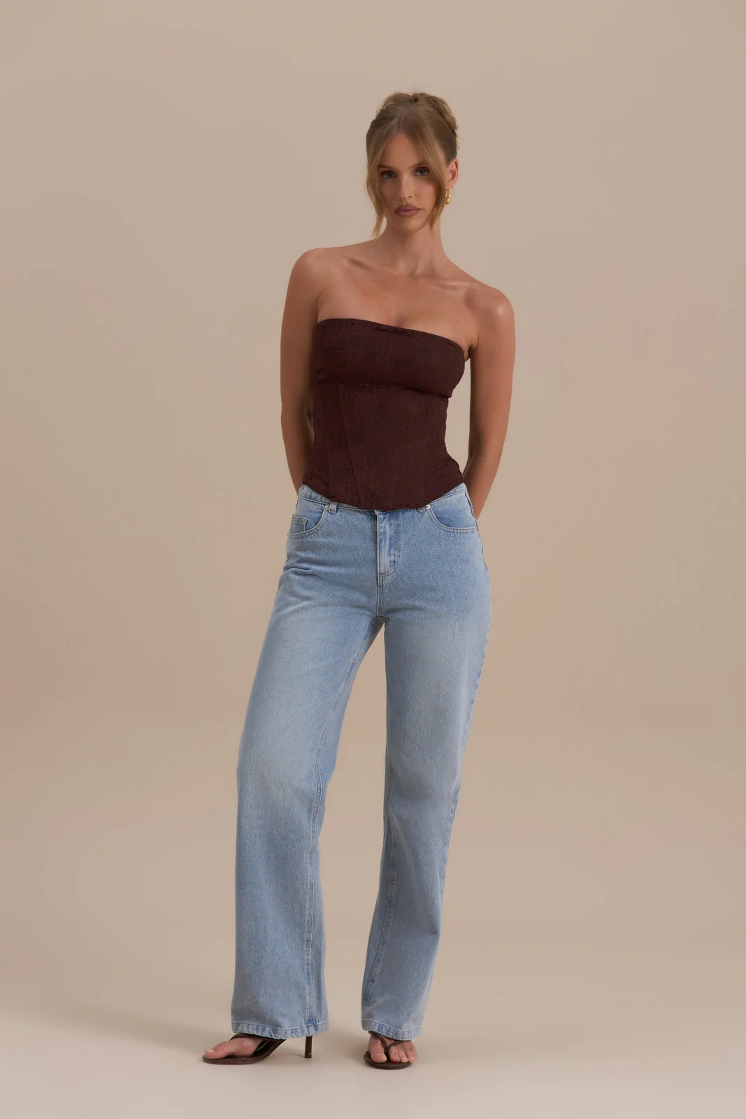 LACIE CORSET TOP | CHOCOLATE LACE - Image 8