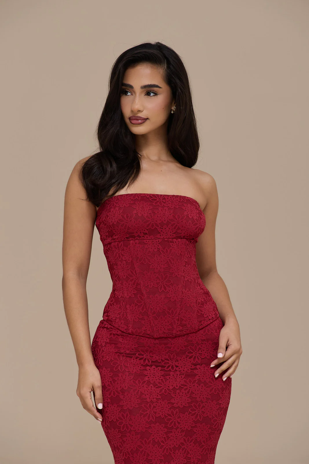 LACIE CORSET TOP | RED LACE - Image 2