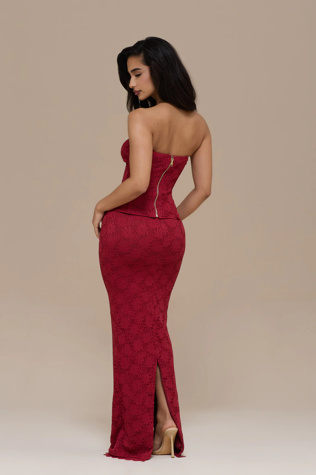 LACIE CORSET TOP | RED LACE - Image 3