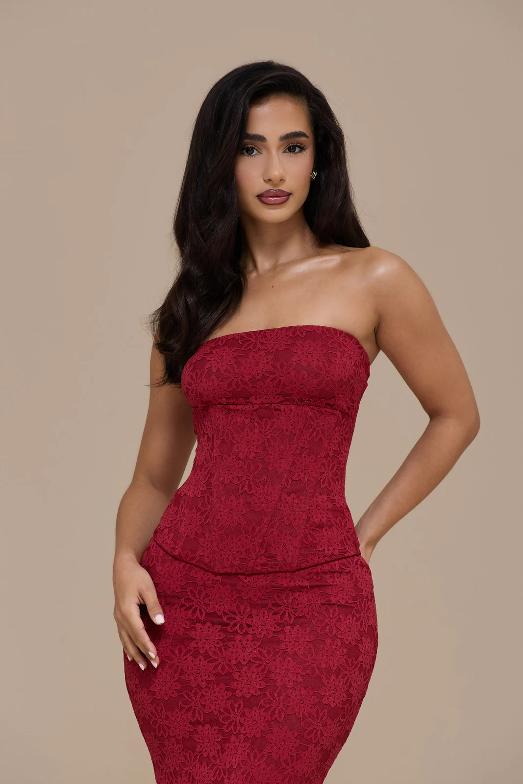 LACIE CORSET TOP | RED LACE - Image 5