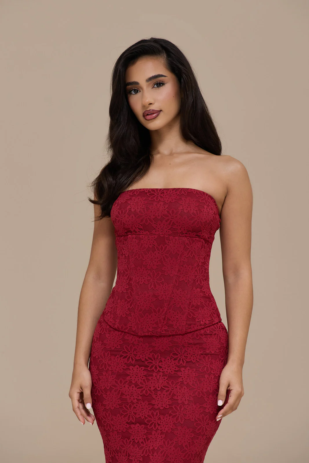 LACIE CORSET TOP | RED LACE - Image 7