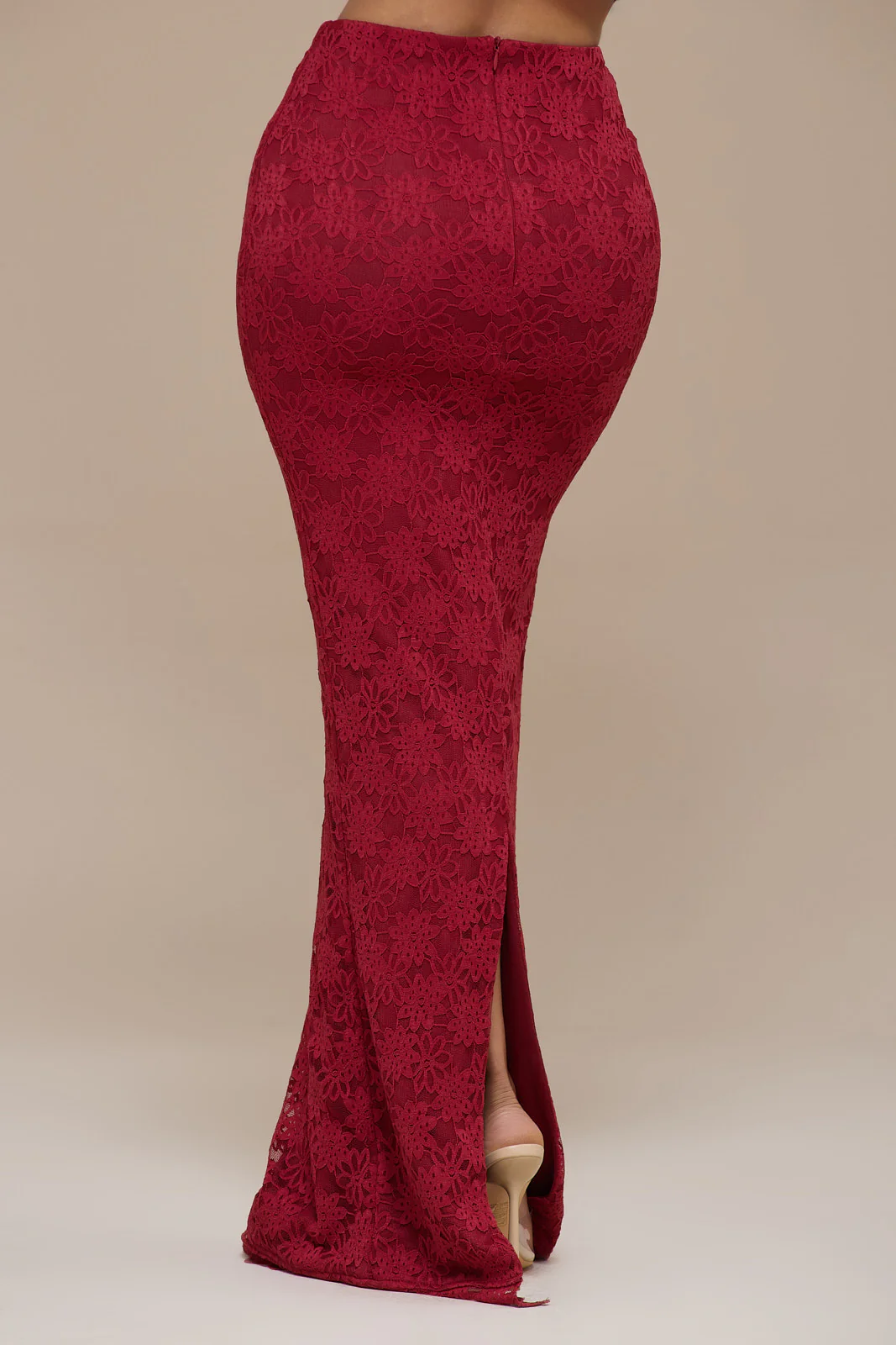 LACIE MAXI SKIRT | RED LACE - Image 7