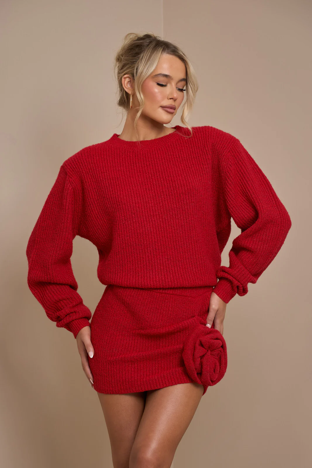 LAROSA KNIT SKIRT | ROUGE - SALE - Image 4