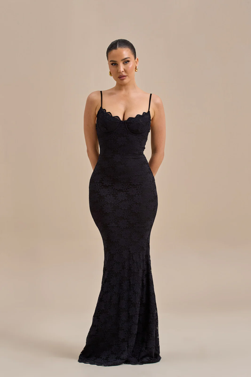 LEAH LACE MAXI DRESS | BLACK - Image 11