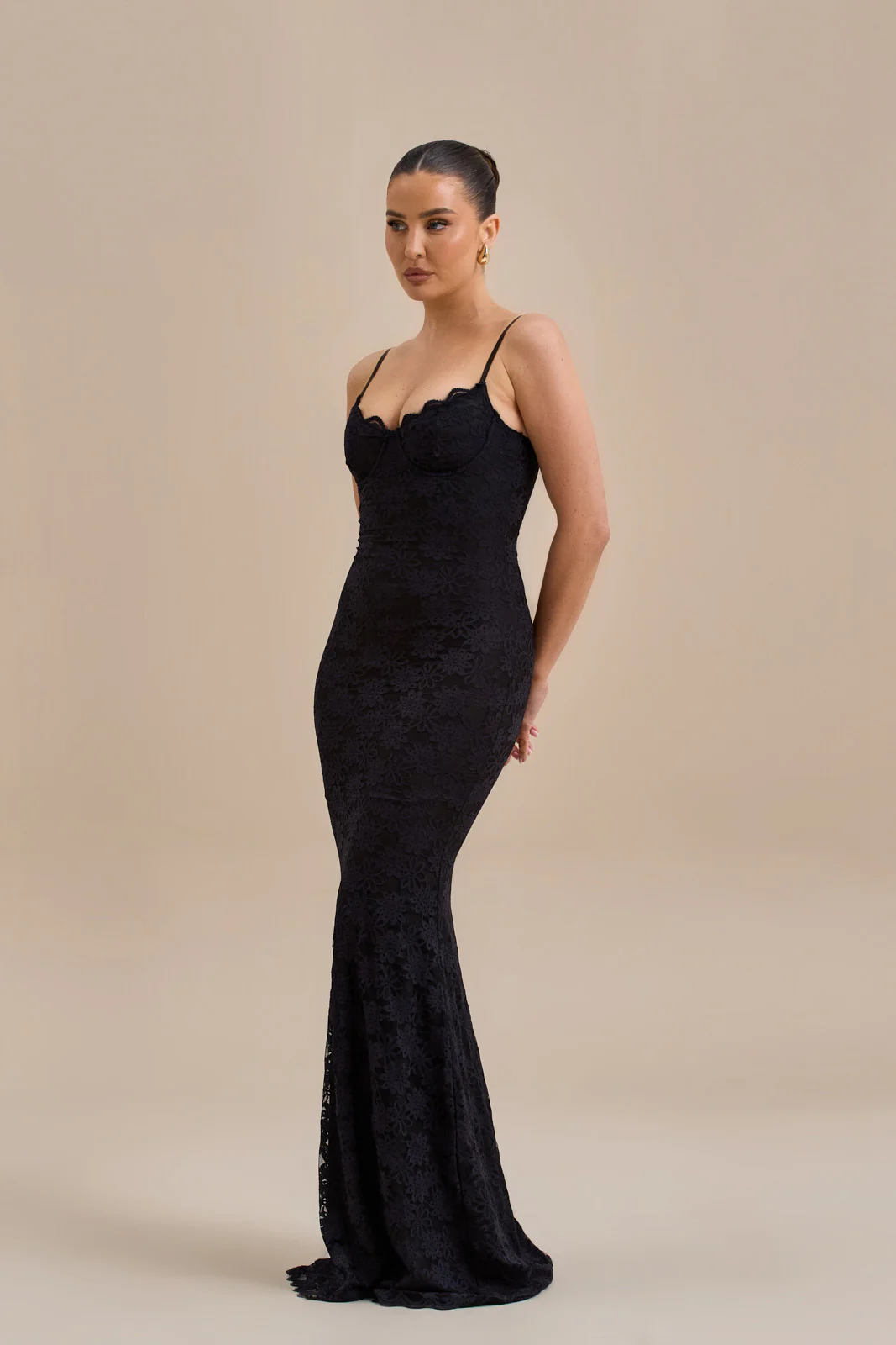 LEAH LACE MAXI DRESS | BLACK - Image 12