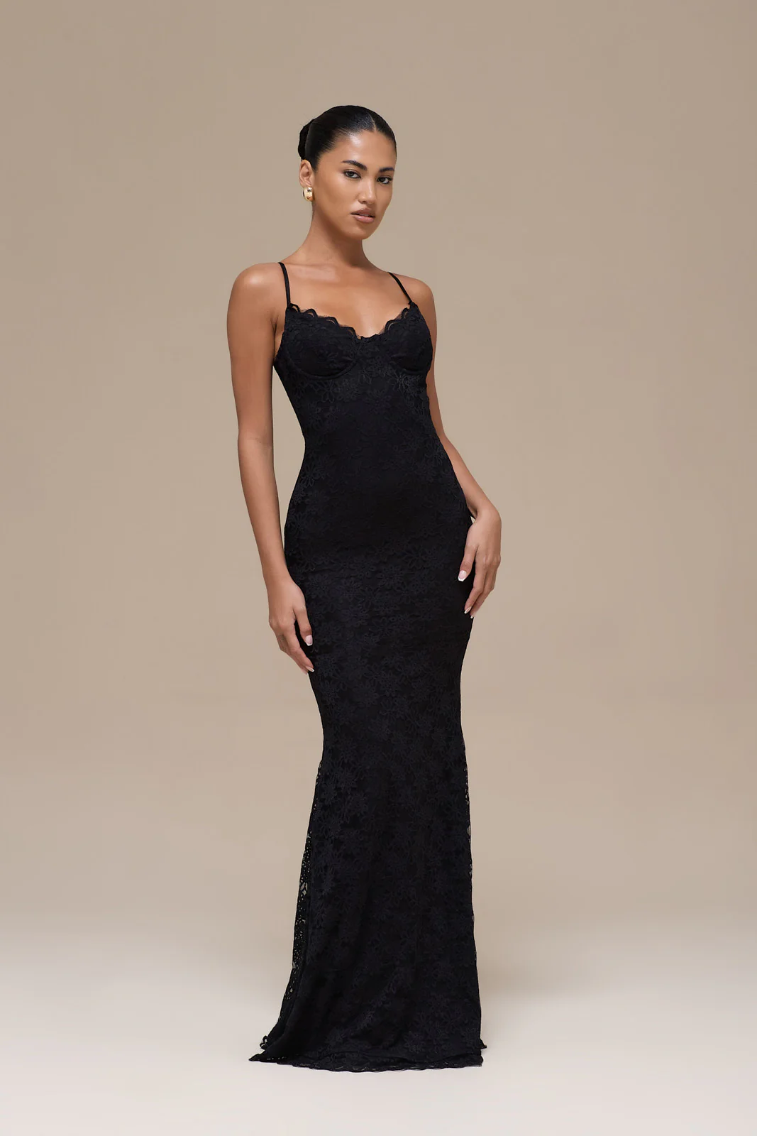 LEAH LACE MAXI DRESS | BLACK - Image 6