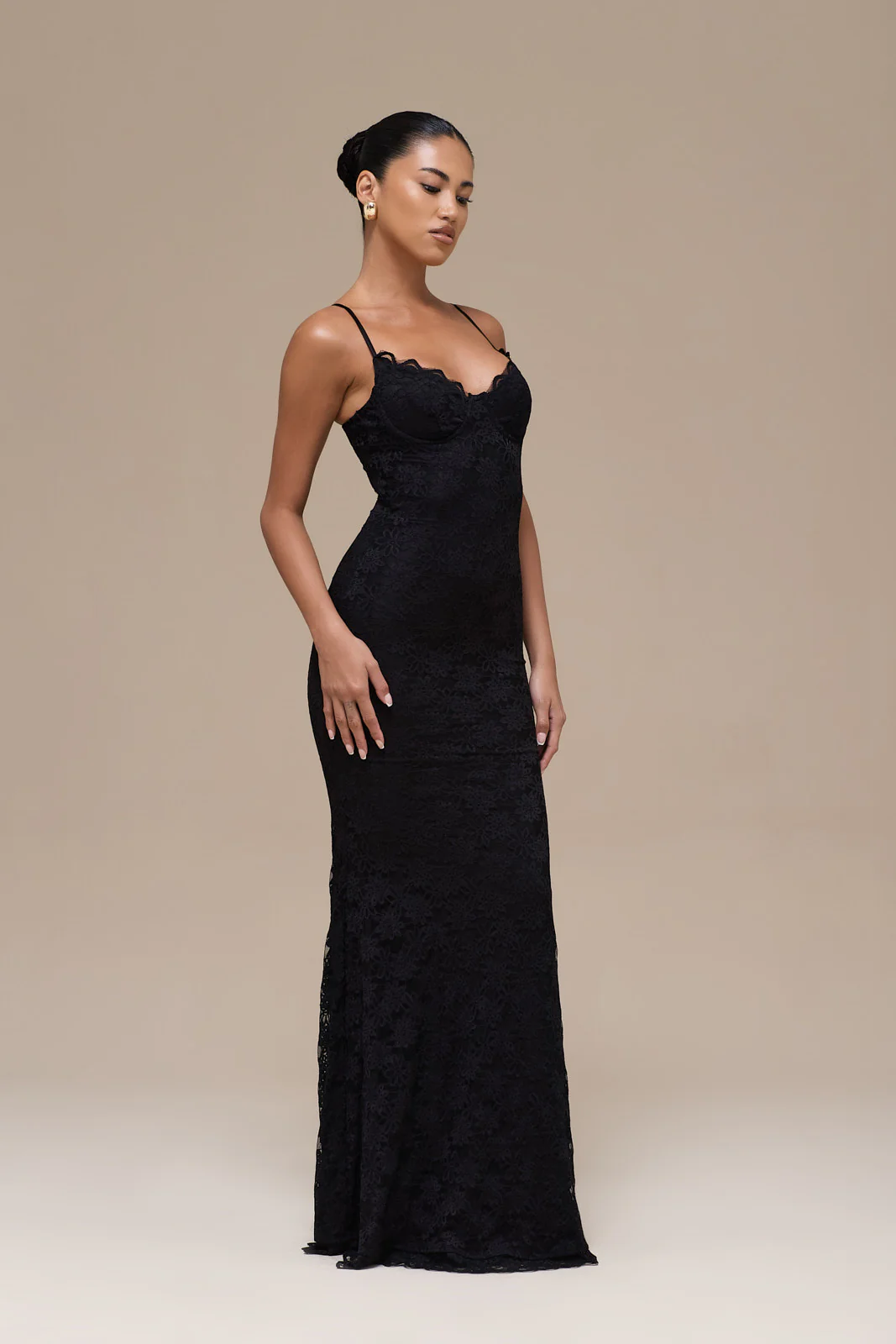 LEAH LACE MAXI DRESS | BLACK - Image 8