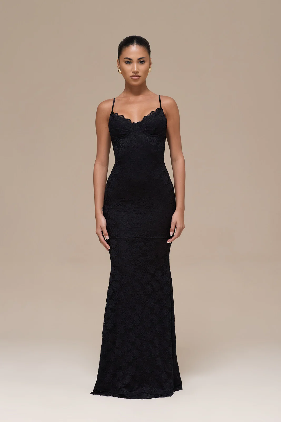 LEAH LACE MAXI DRESS | BLACK - Image 9