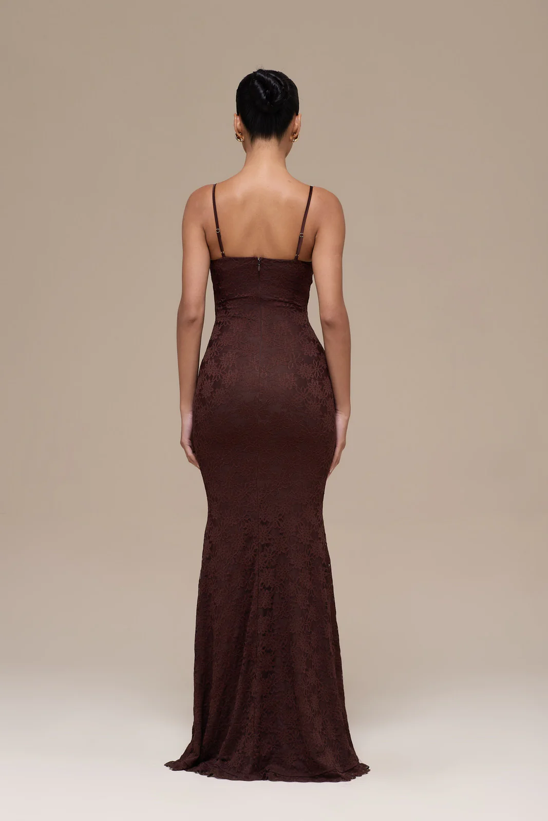 LEAH LACE MAXI DRESS | CHOCOLATE - Image 10