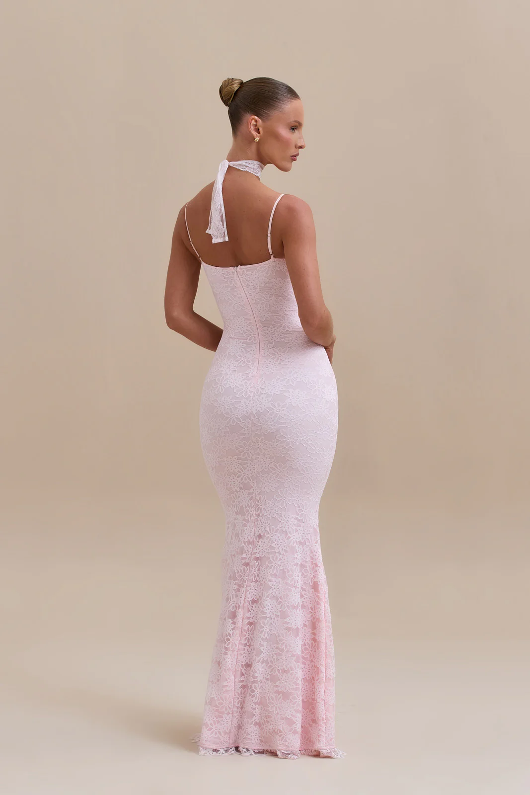 LEAH LACE MAXI DRESS | BABY PINK - Image 5
