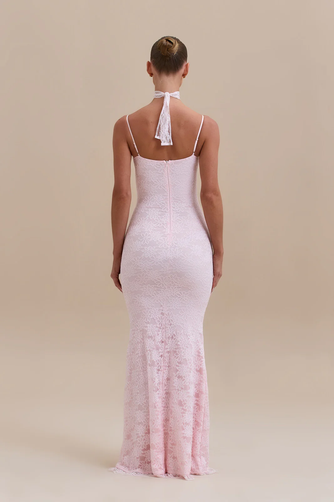 LEAH LACE MAXI DRESS | BABY PINK - Image 6