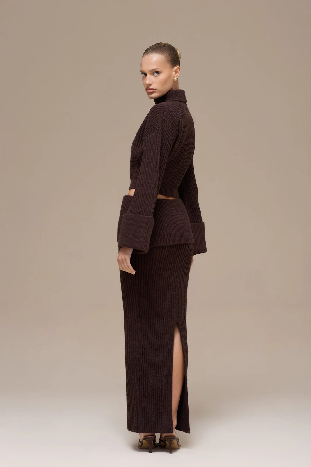 MABEL MAXI SKIRT | CHOCOLATE - Image 4