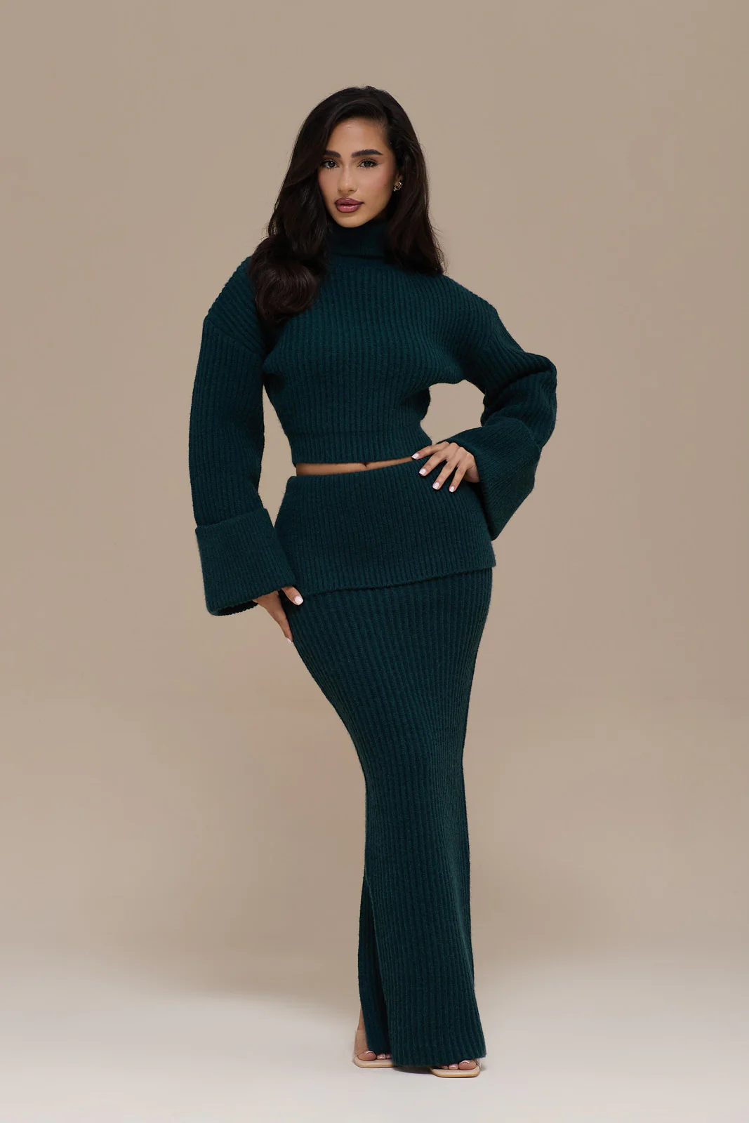 MABEL MAXI SKIRT | EMERALD - Image 4