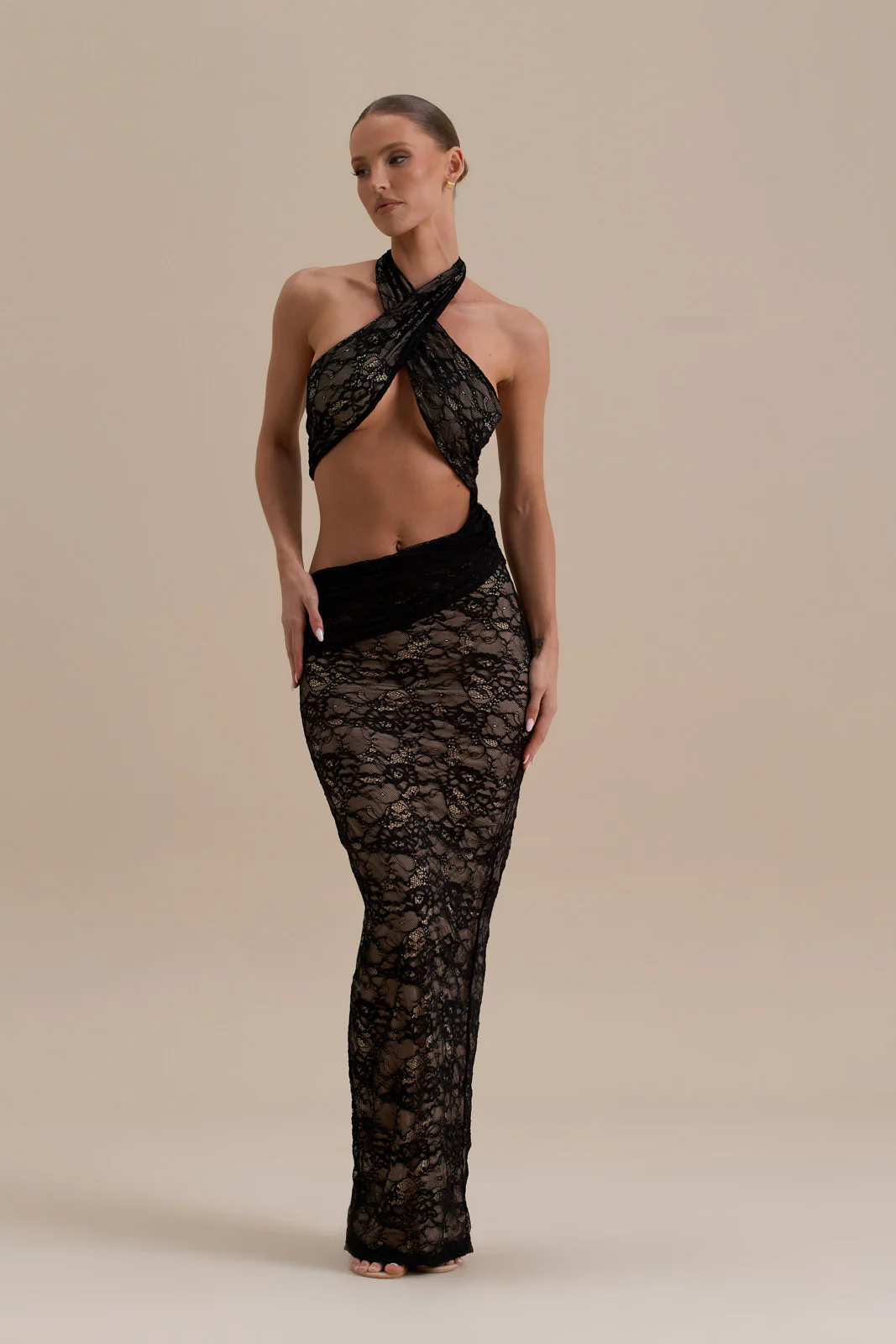 MADISON MAXI DRESS | BLACK LACE - SALE