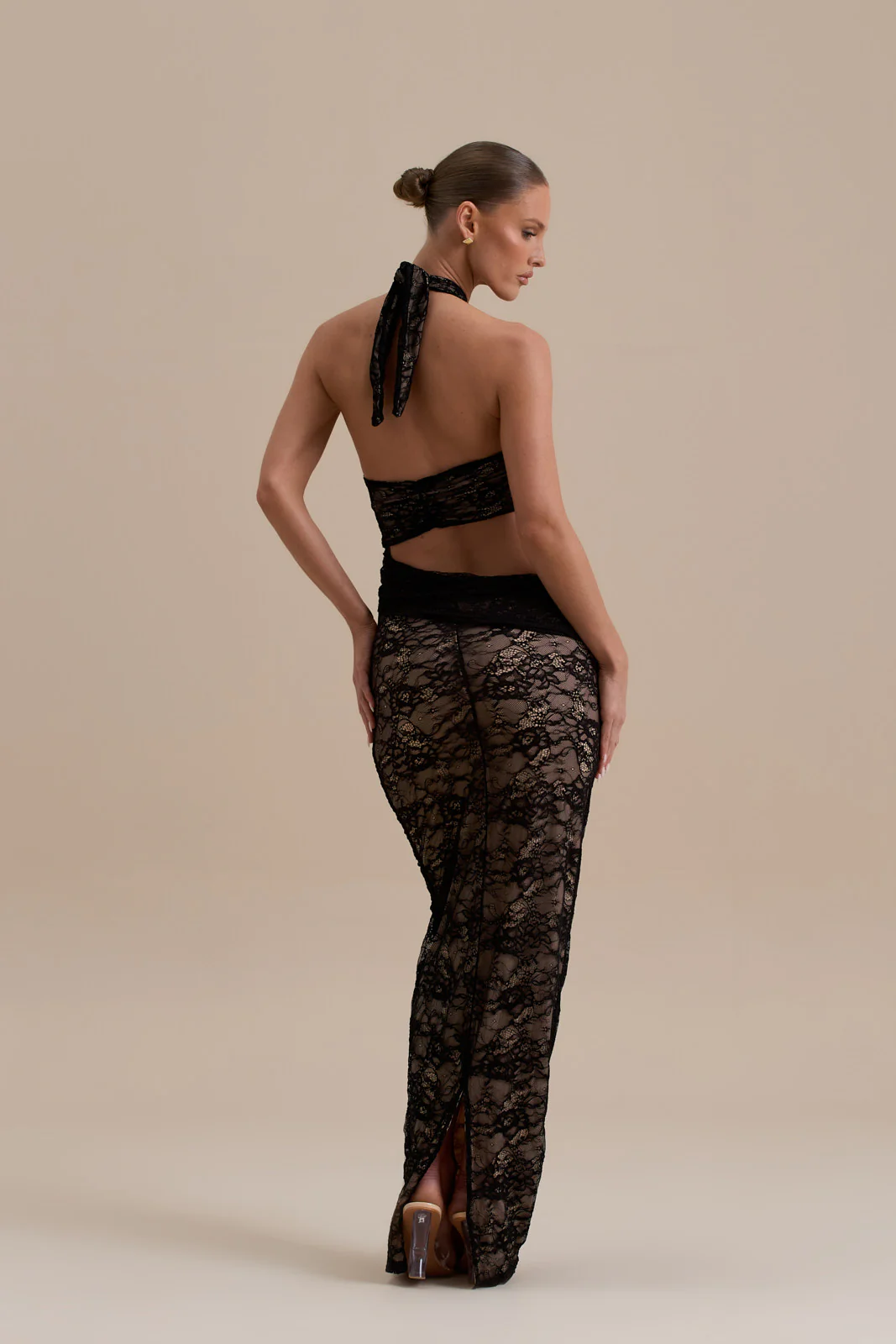 MADISON MAXI DRESS | BLACK LACE - SALE - Image 2