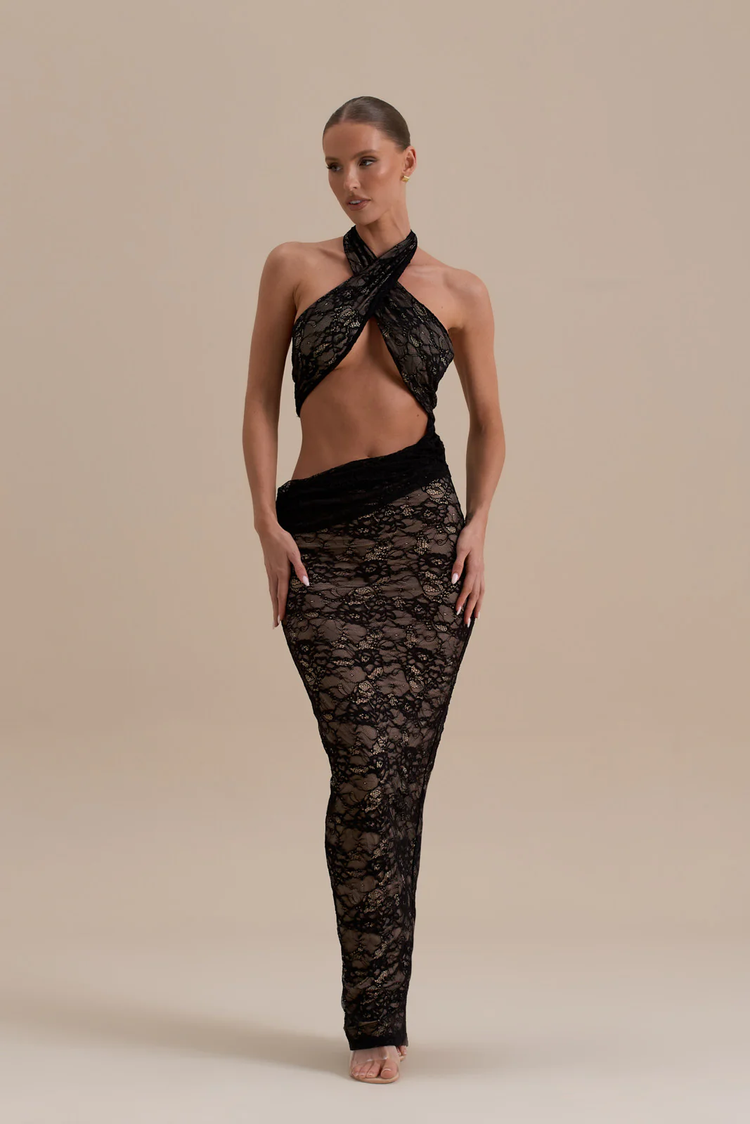 MADISON MAXI DRESS | BLACK LACE - SALE - Image 5