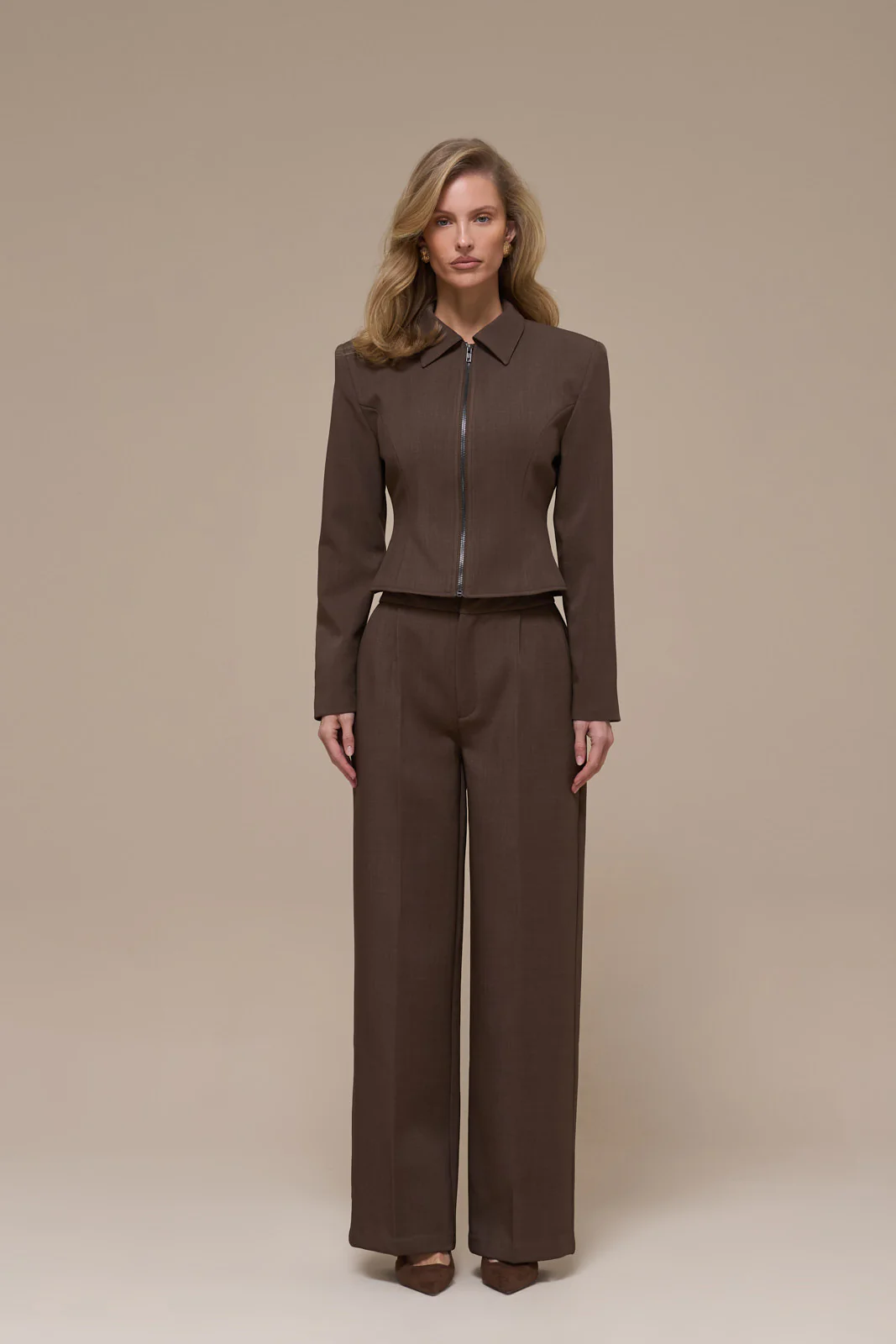 MAEVE TAILORED TROUSERS | BROWN - Image 10