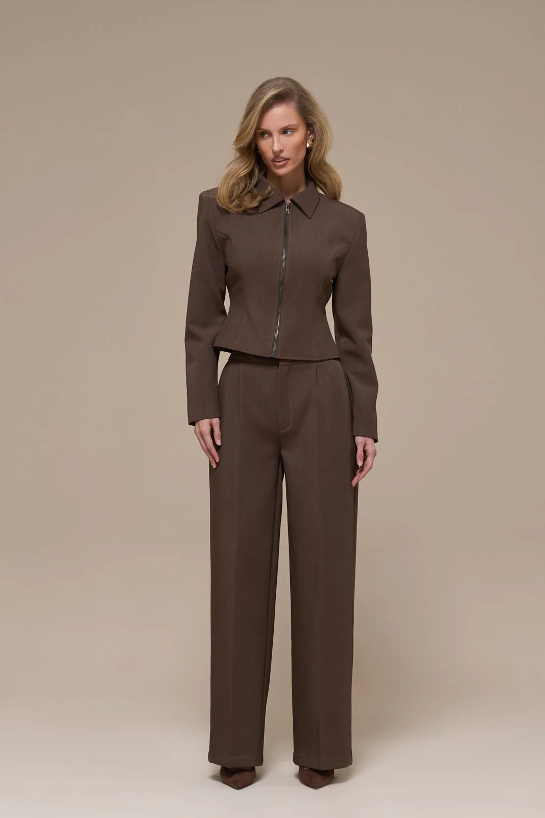 MAEVE TAILORED TROUSERS | BROWN - Image 12