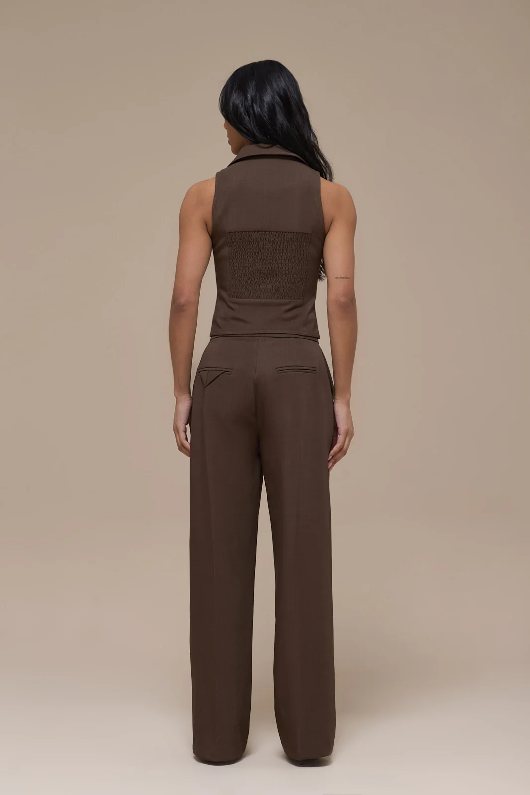 MAEVE TAILORED TROUSERS | BROWN - Image 2
