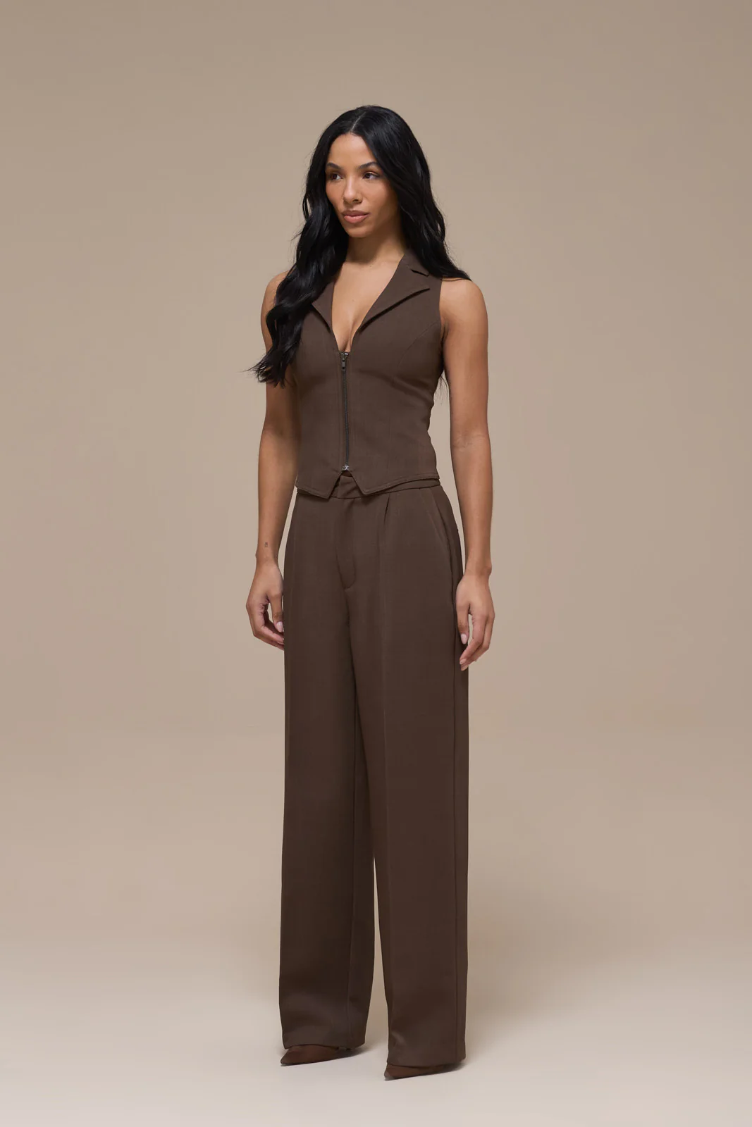 MAEVE TAILORED TROUSERS | BROWN - Image 8