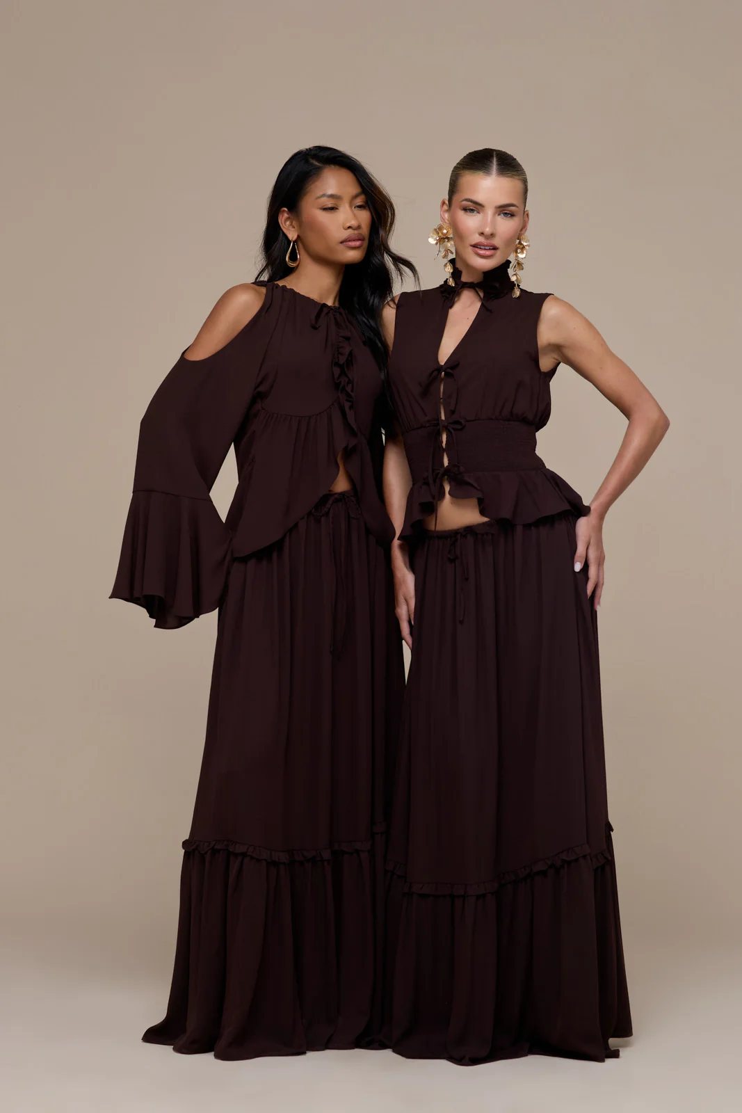 MEADOW MAXI SKIRT | CHOCOLATE BROWN