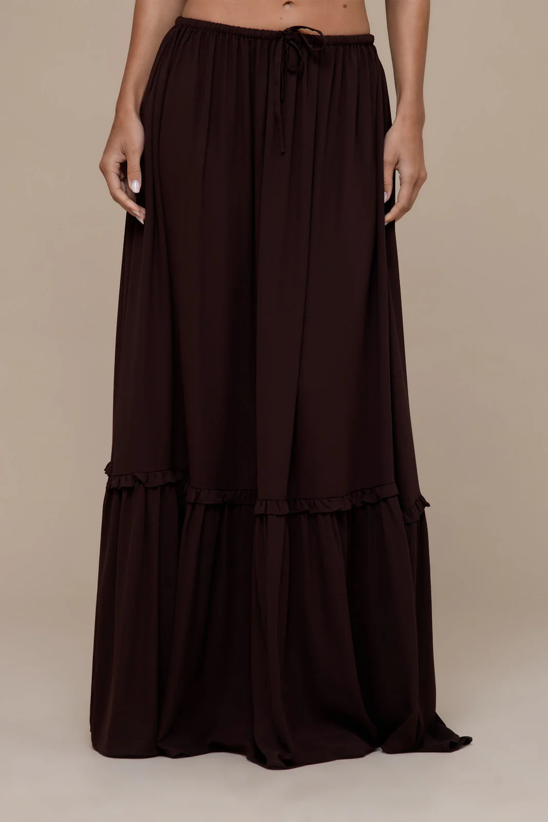 MEADOW MAXI SKIRT | CHOCOLATE BROWN - Image 13