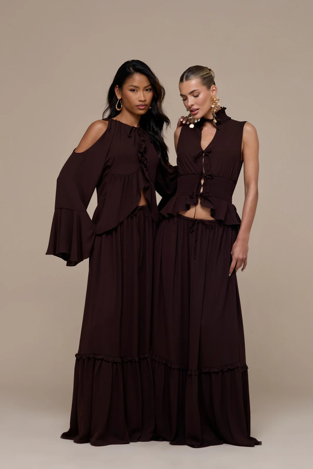 MEADOW MAXI SKIRT | CHOCOLATE BROWN - Image 9