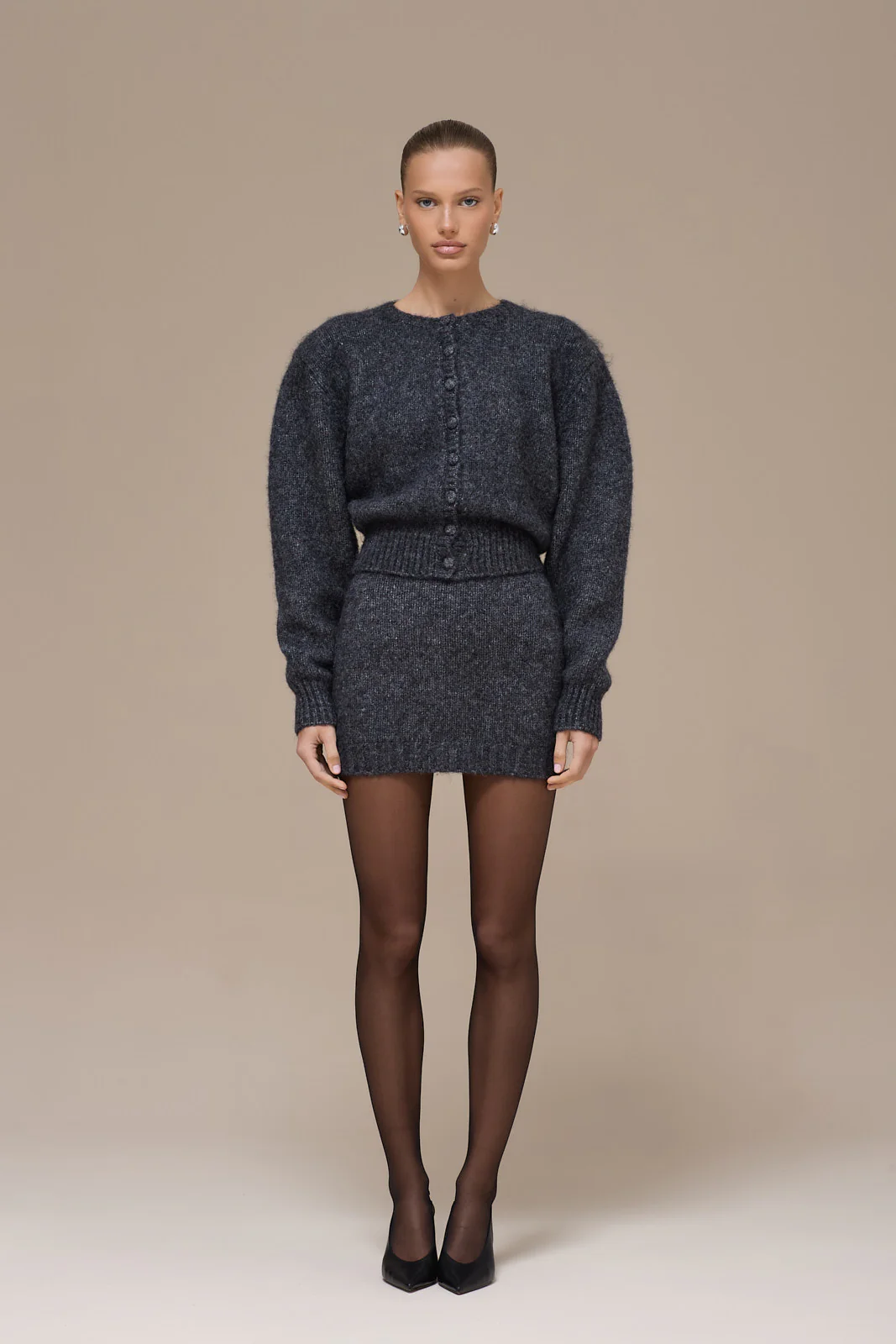 MISTY MINI SKIRT | GREY SPARKLE