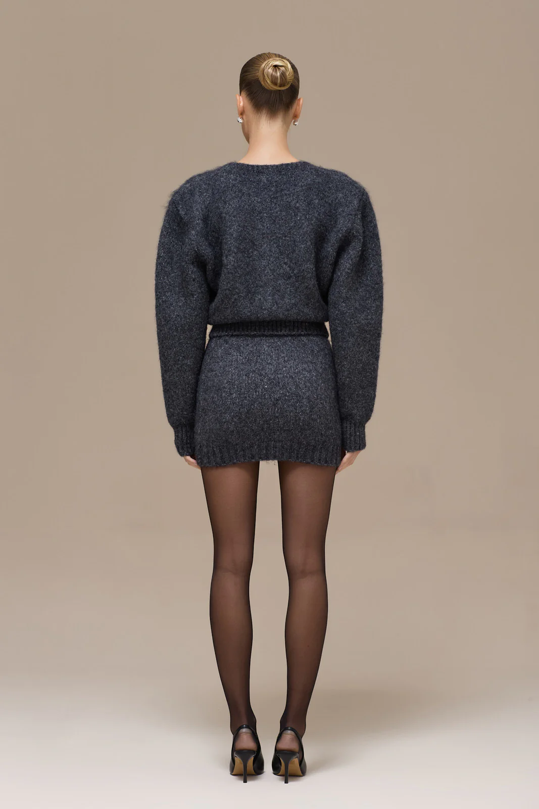 MISTY MINI SKIRT | GREY SPARKLE - Image 2