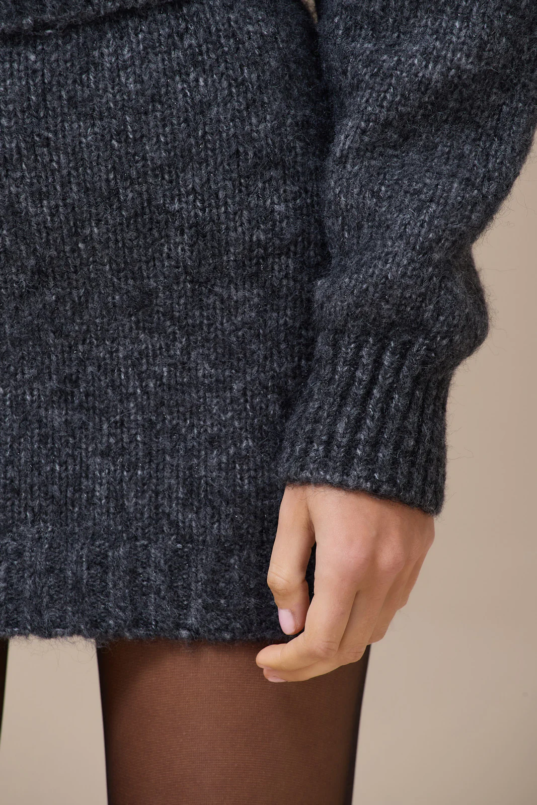 MISTY MINI SKIRT | GREY SPARKLE - Image 4