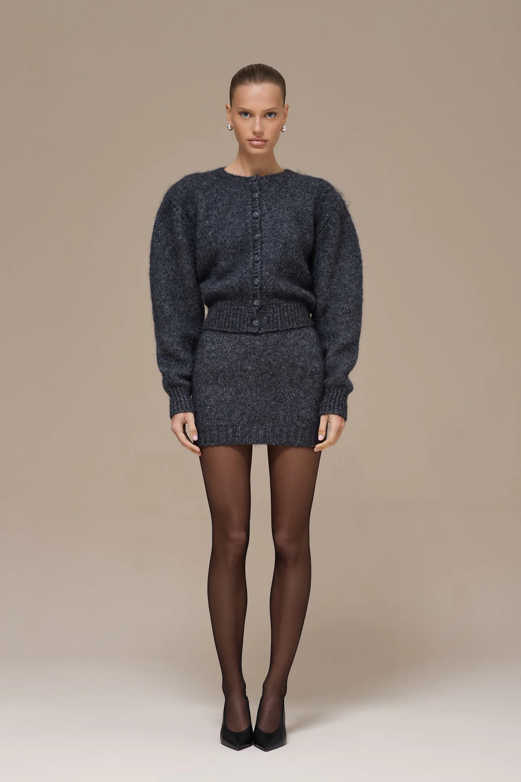 MISTY MINI SKIRT | GREY SPARKLE - Image 8
