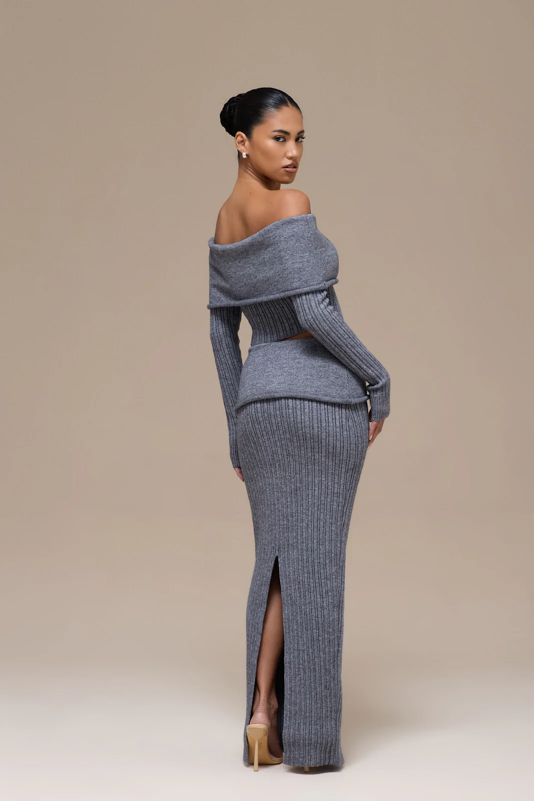 MOLLIE KNIT CO-ORD | GREY - Image 10