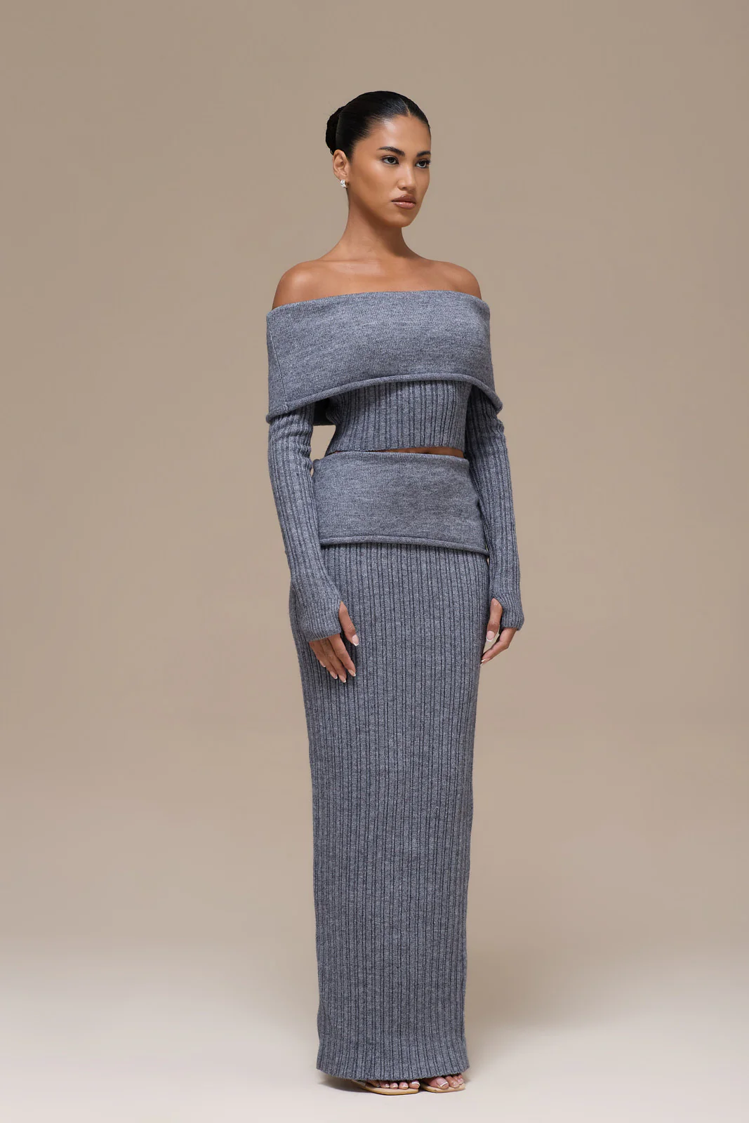 MOLLIE KNIT CO-ORD | GREY - Image 16