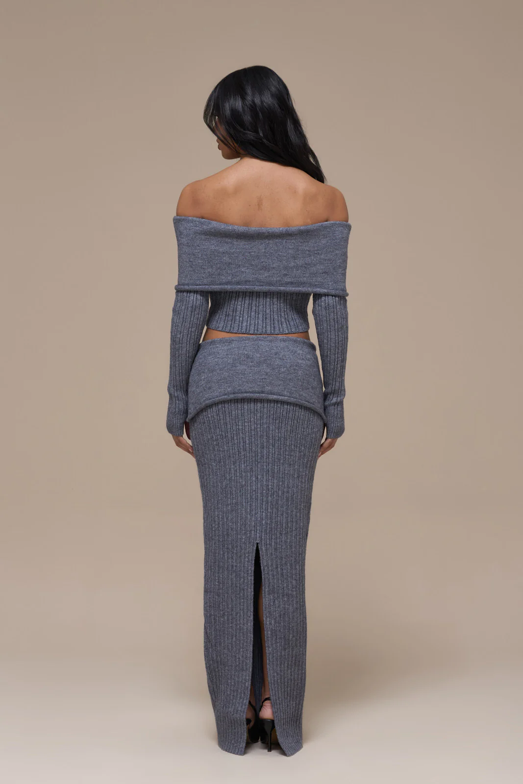 MOLLIE KNIT CO-ORD | GREY - Image 3