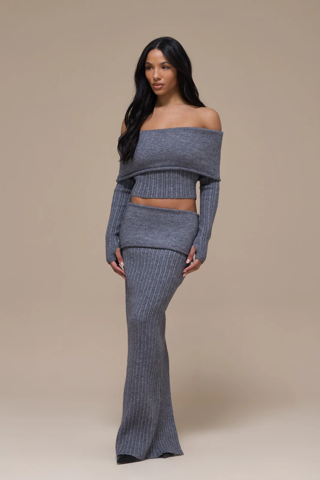 MOLLIE KNIT CO-ORD | GREY - Image 5