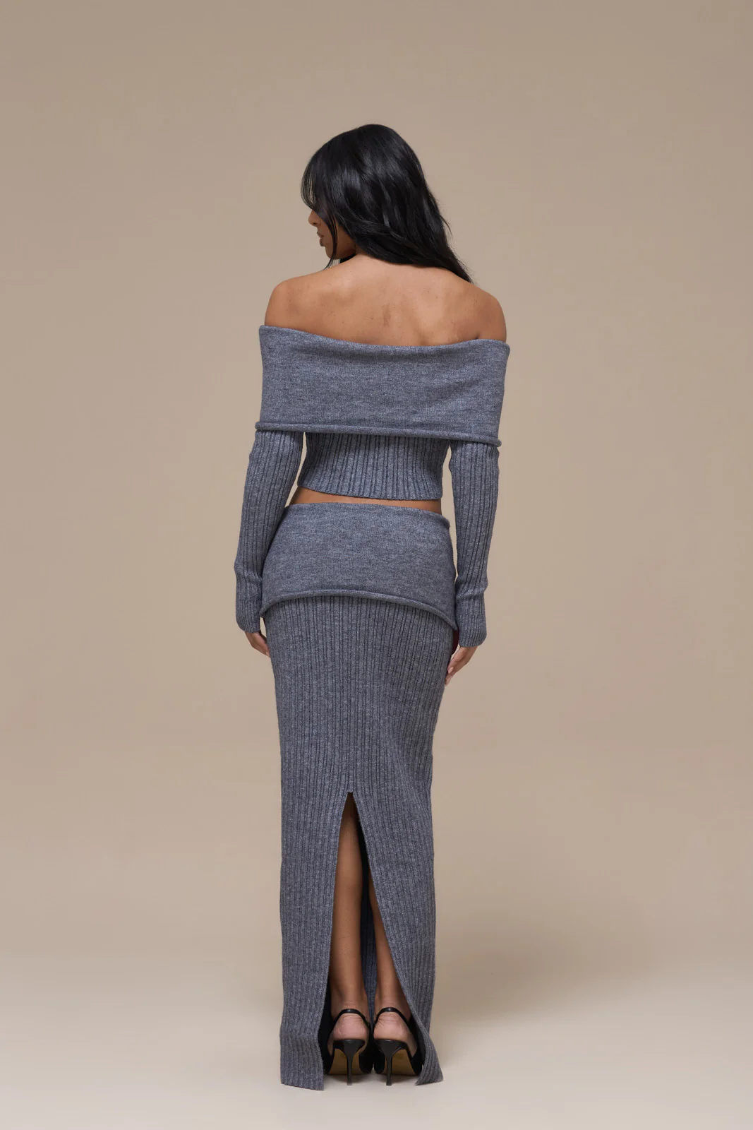 MOLLIE KNIT CO-ORD | GREY - Image 6