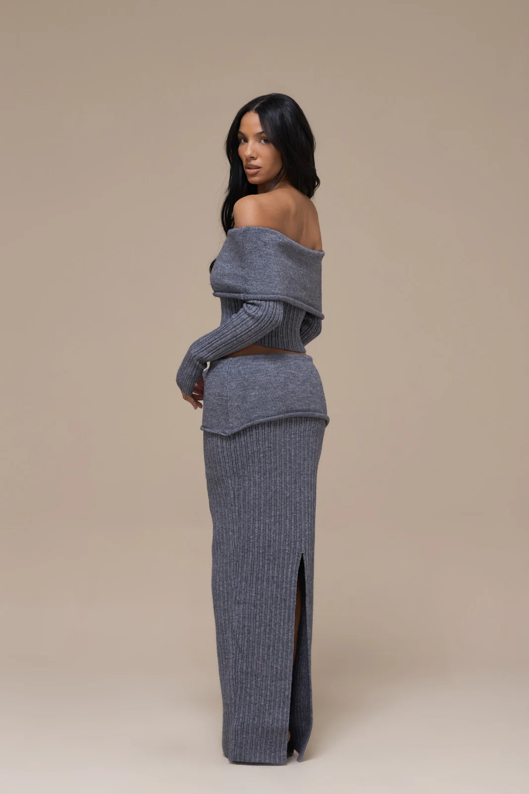 MOLLIE KNIT CO-ORD | GREY - Image 7