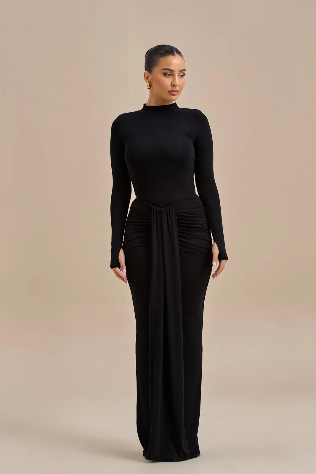 NARA HIGH NECK BODYSUIT | BLACK - Image 8