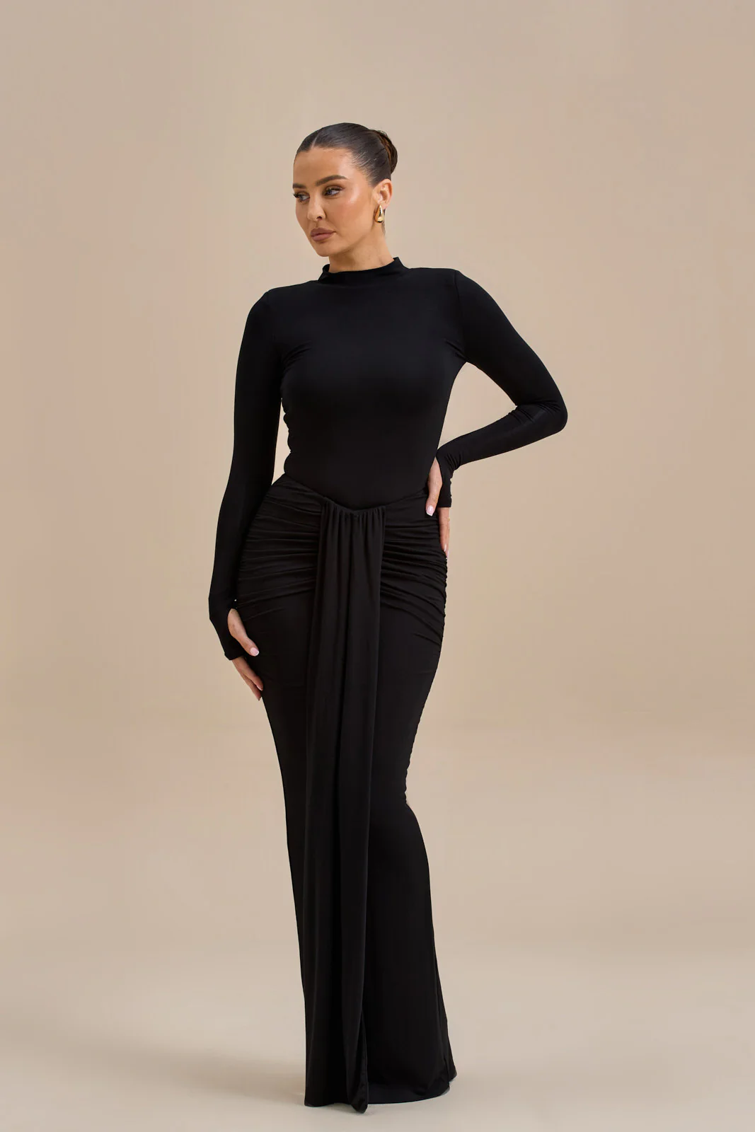 NARA HIGH NECK BODYSUIT | BLACK - Image 7