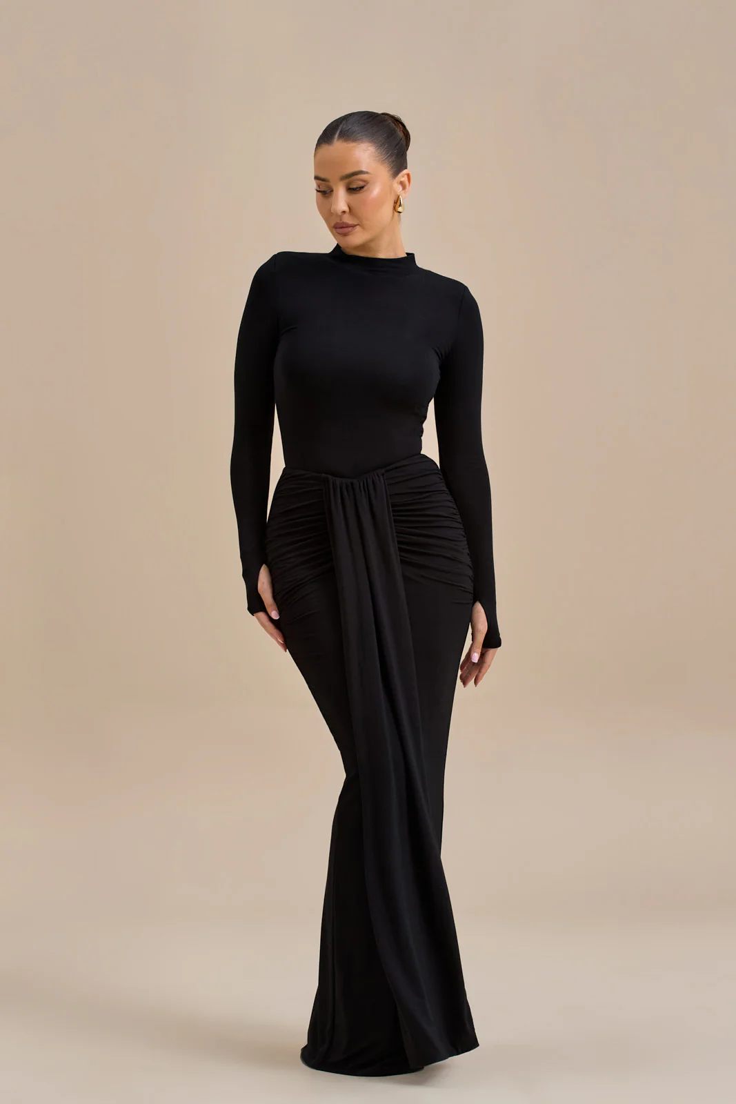 NARA HIGH NECK BODYSUIT | BLACK - Image 6
