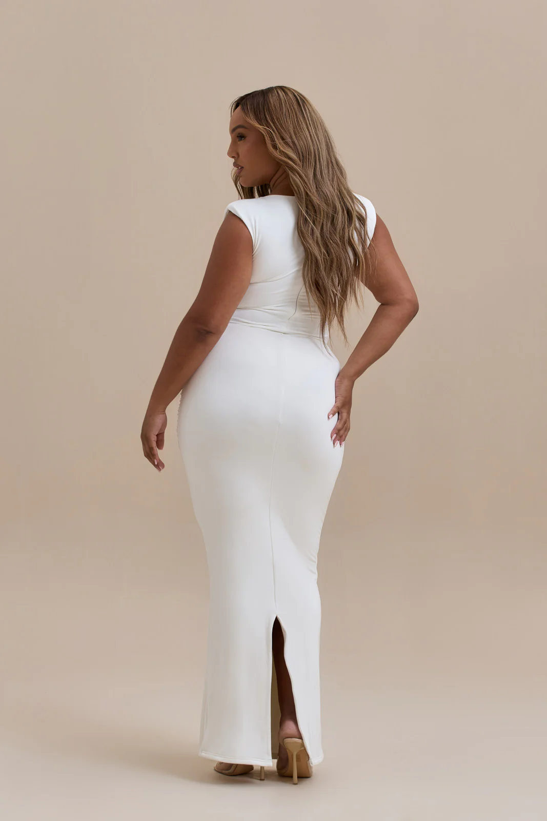 NARA DRAPE MAXI SKIRT | WHITE - SALE - Image 11