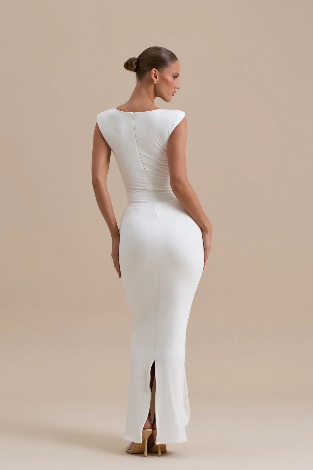 NARA DRAPE MAXI SKIRT | WHITE - SALE - Image 4