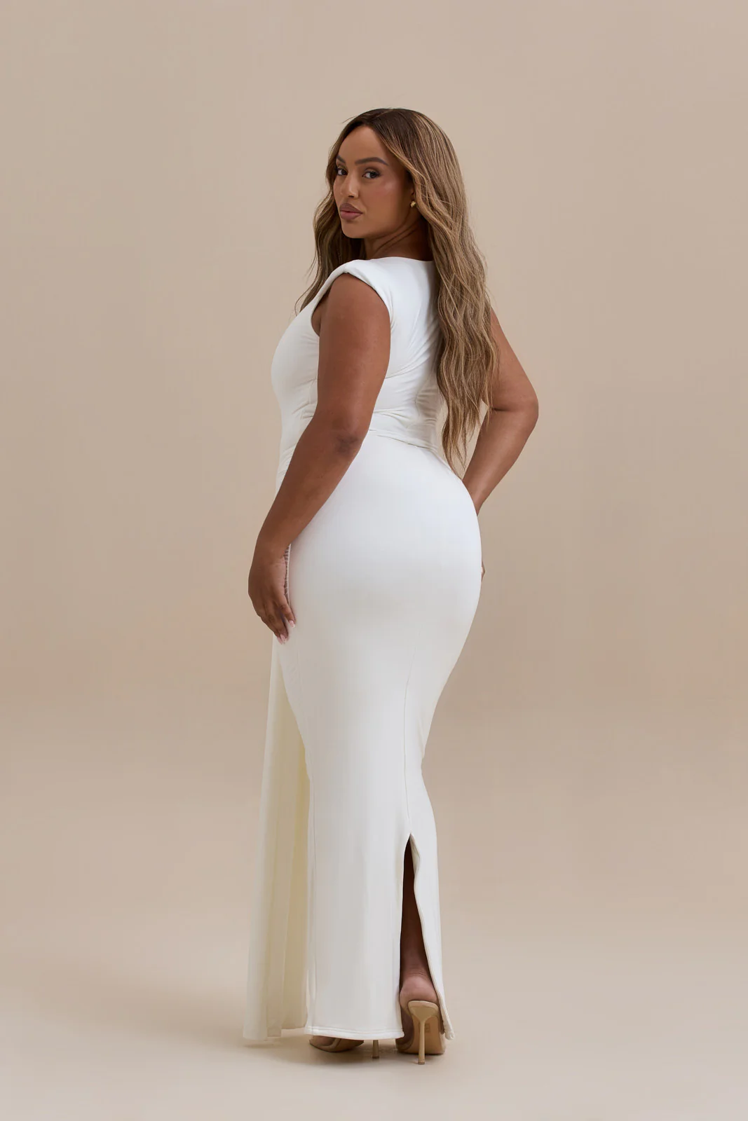 NARA DRAPE MAXI SKIRT | WHITE - SALE - Image 8