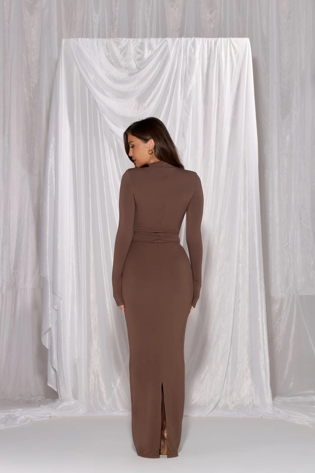 NARA HIGH NECK BODYSUIT | CHOCOLATE - Image 10