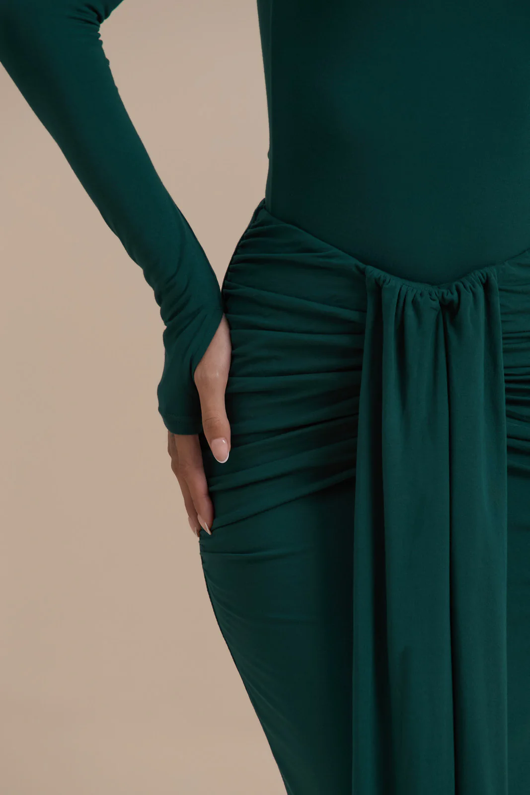 NARA HIGH NECK BODYSUIT | EMERALD - Image 4