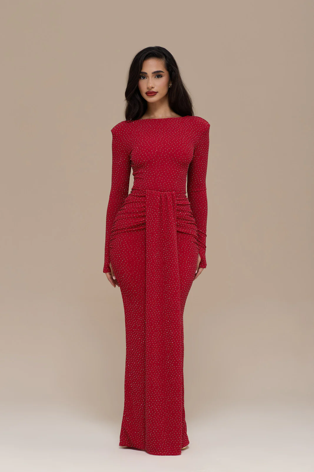 NARA LONG SLEEVE BODYSUIT | RED HOTFIX - Image 7